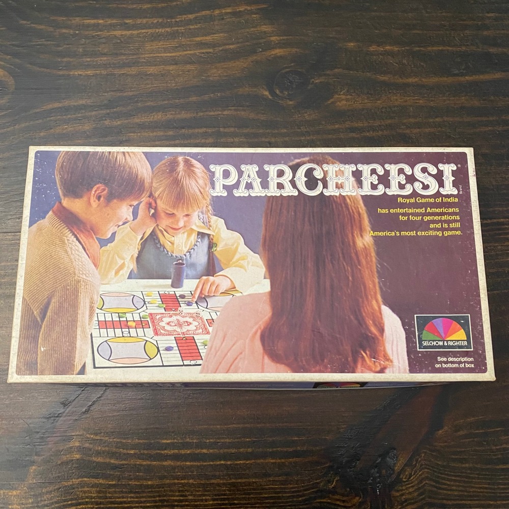 Vintage 1975 Parcheesi Royal Game of India COMPLETE Selchow & Righter No 110